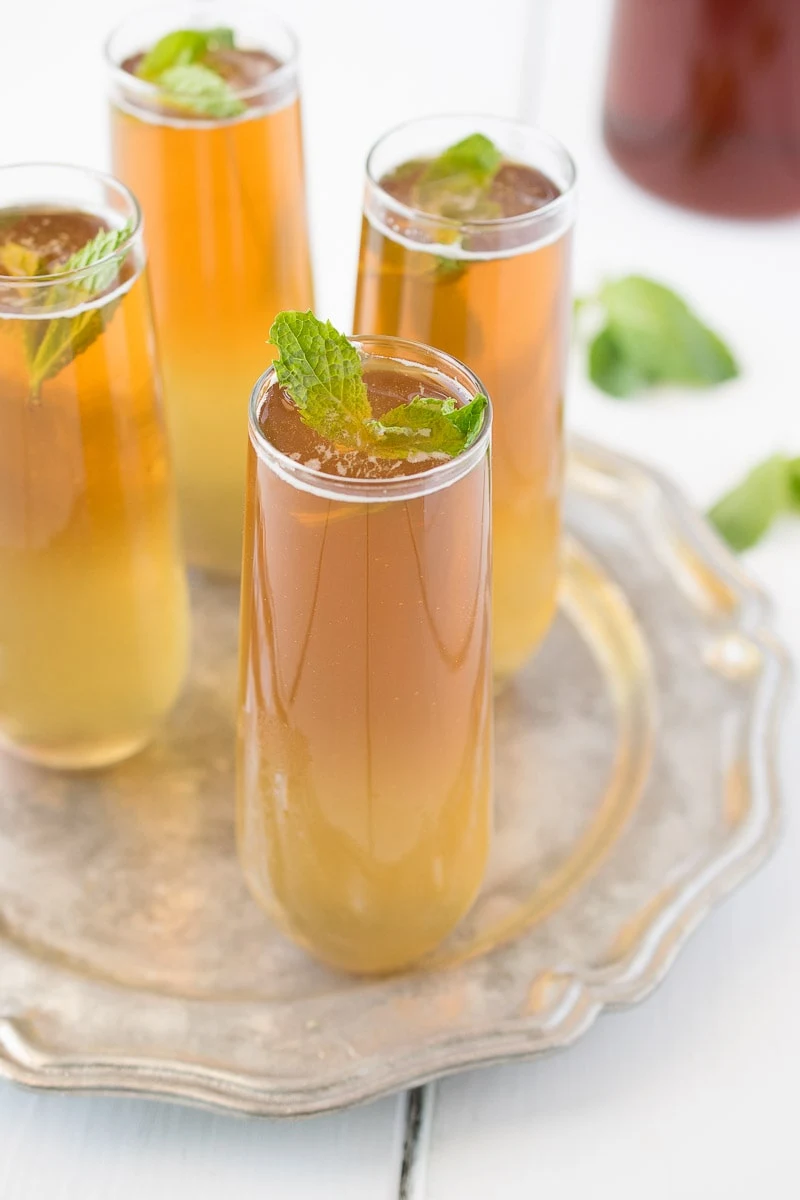 Earl Grey Ginger Spritzers are a refreshing easy to make drink perfect for spring and summer parties from Culinary Ginger for Serena Bakes Simply From Scratch.