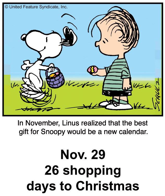 The FiveCentsPlease Blog A classic Peanuts Christmas countdown on