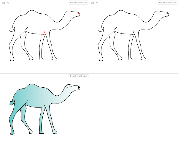 Fpencil: How to draw camel for kids step by step