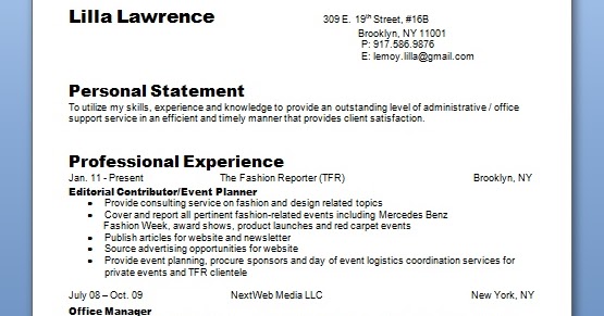 Office Manager Resume Templates in Word Format Free Download