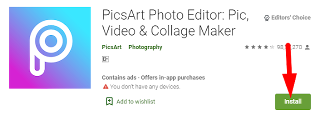 Which country's app is PicsArt?