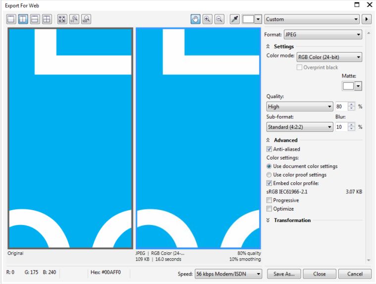 Экспорт coreldraw