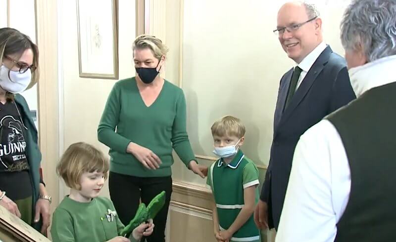 Prince Albert, Jacques and Gabriella visited Princess Grace Irish Library
