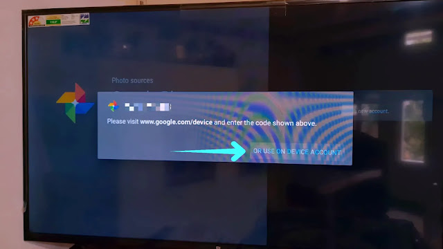 click on Or use on device account Use this device account option