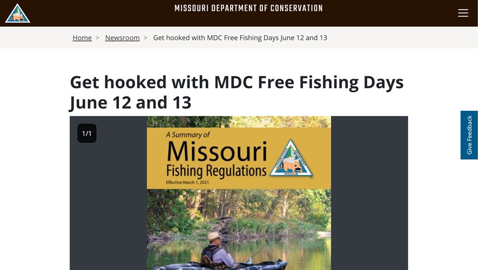 The Show Me Fly Guy Free Fishing Days in Missouri