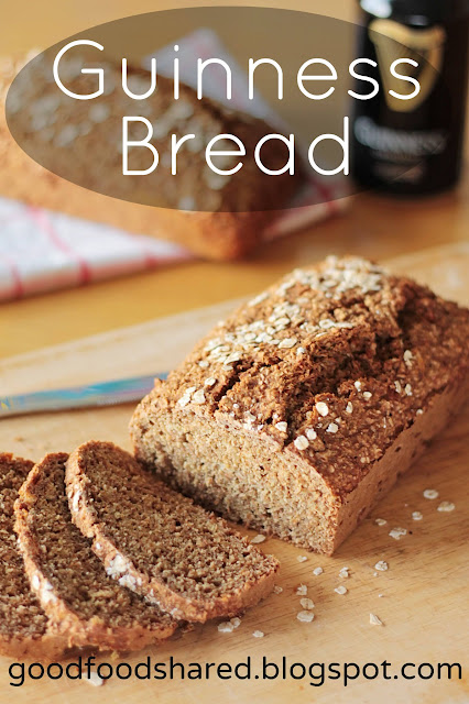 Guinness Bread, this quick bread requires no kneading or rising time and who could resist that subtle Guinness tang! GoodFoodShared.blogspot.ie