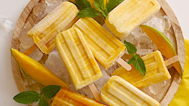 Mango and Yogurt Popsicles