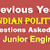 Previous Year Indian Polity Questions Asked in the SSC JE and CHSL Exams
