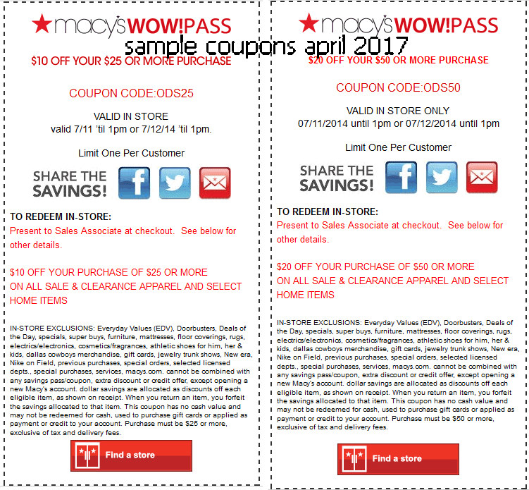 Printable Coupons 2021 Macy's Coupons