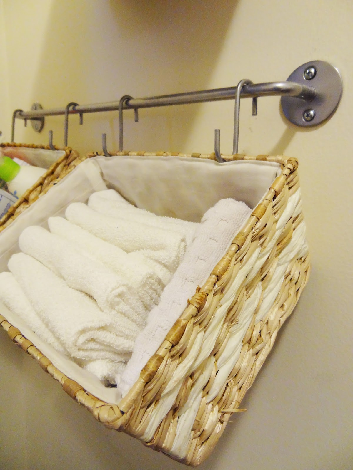 DIY // Hanging Bathroom Storage Baskets Revamp Homegoods