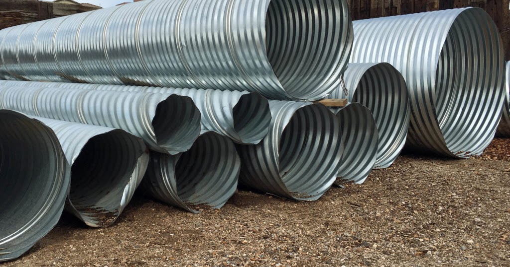 Tracks across Nevada Steel drainage pipes from styrene tube