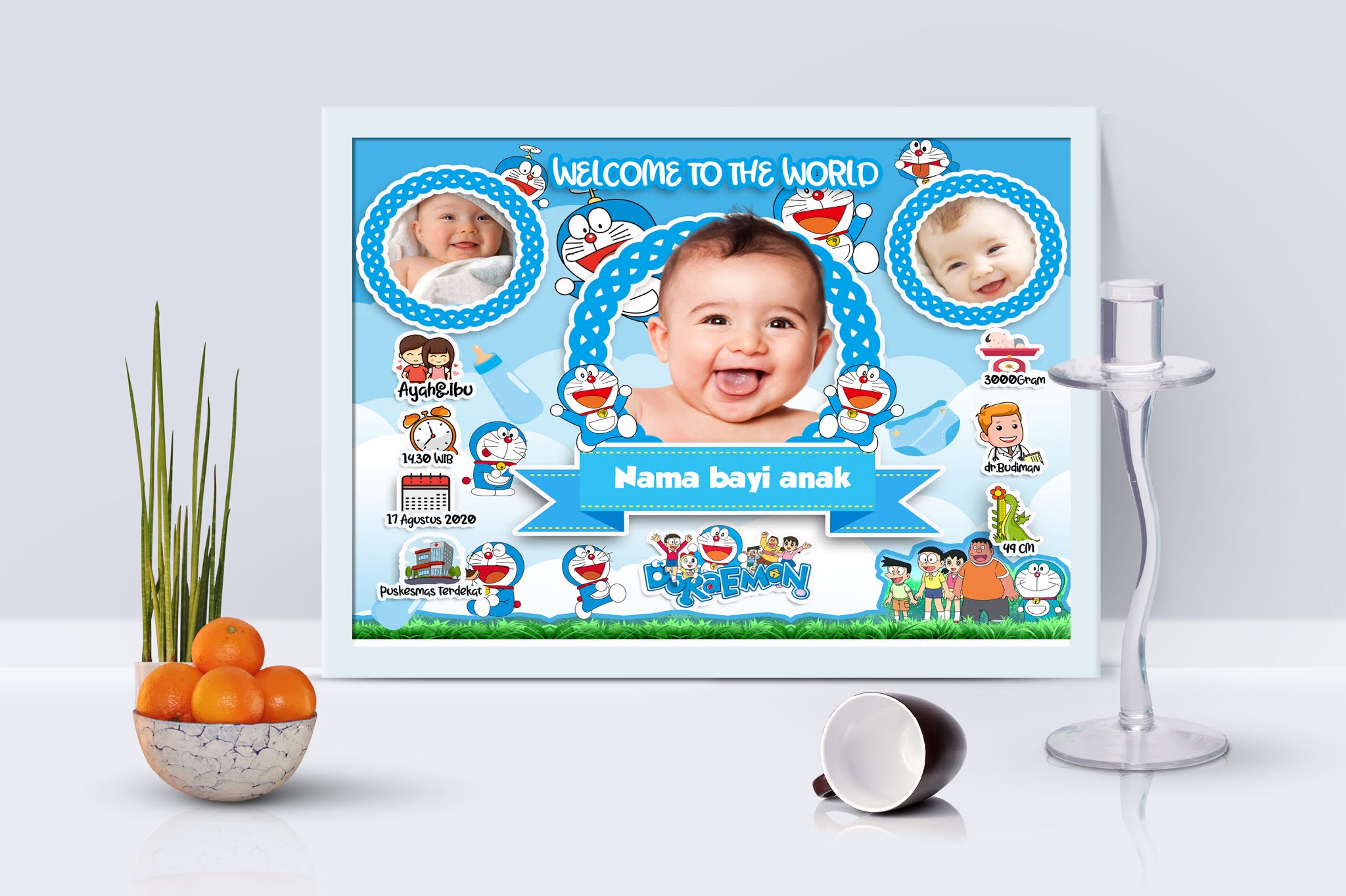 50 Download Template Biodata Bayi Format Cdr dan Psd