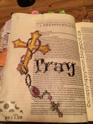 Pray Bible Page by Lynn Shokoples