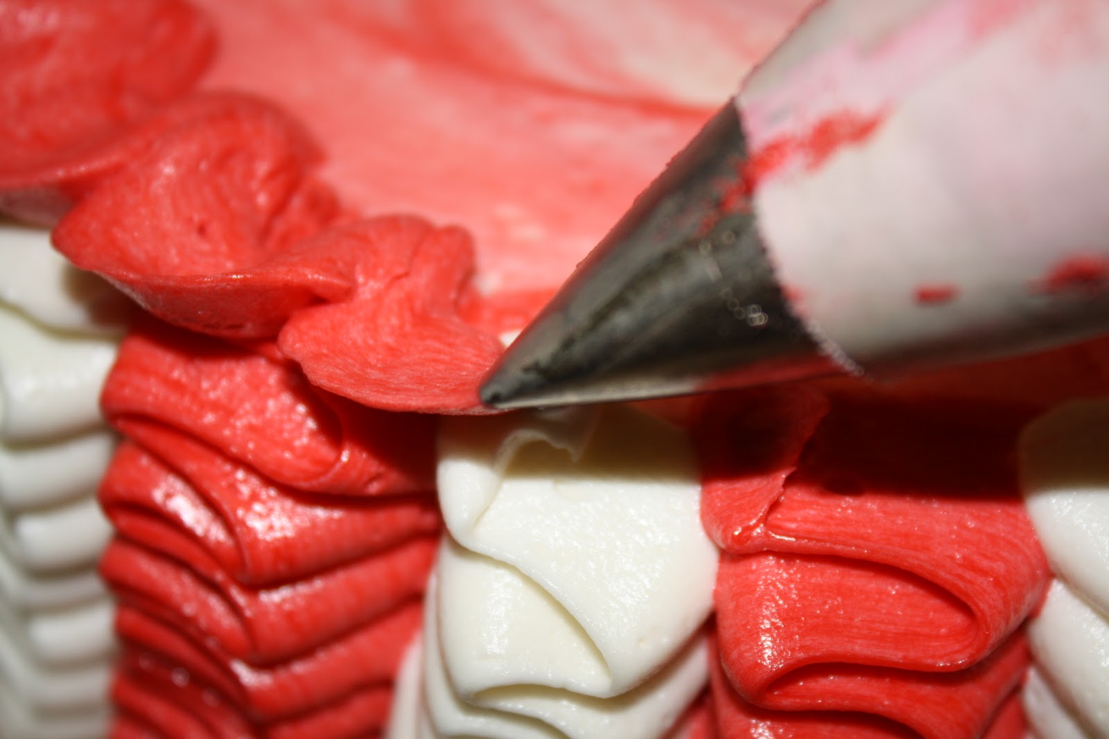 Over The Moon Baking Blog Holiday Buttercream Ribbon Cake