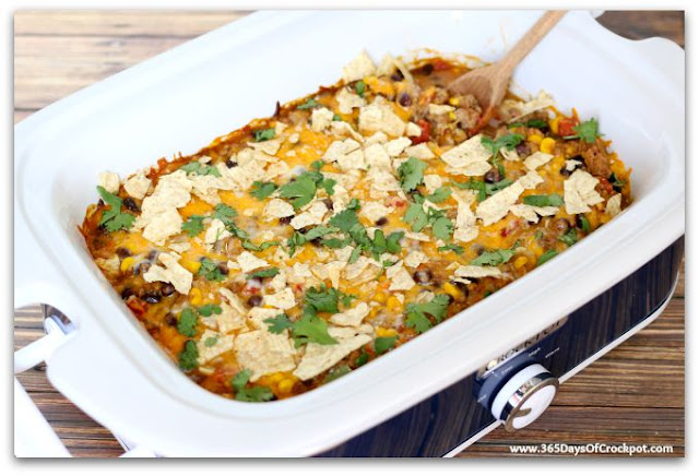 365 Days of Slow Cooking: Slow Cooker Taco Casserole