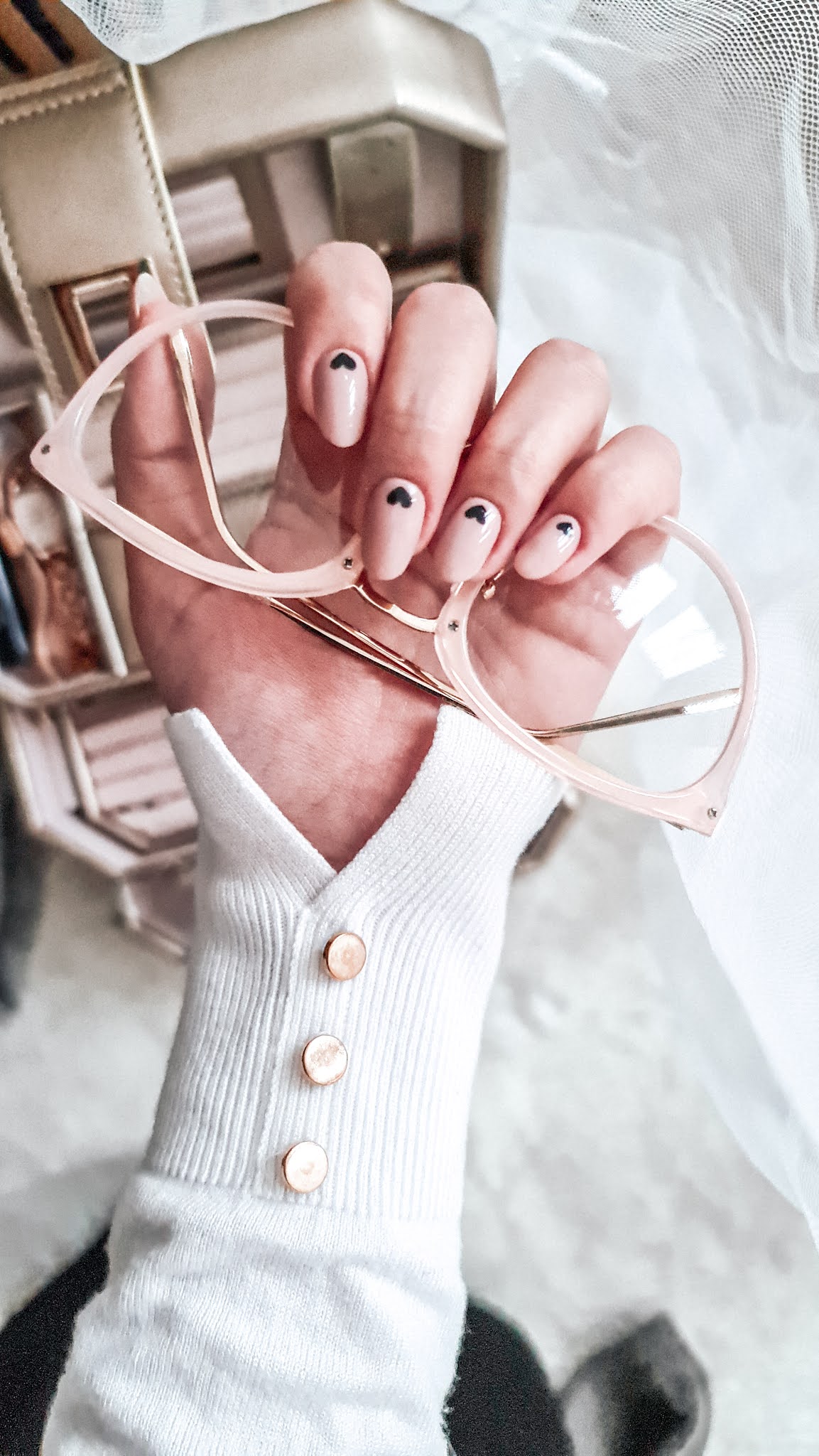 Walentynkowe paznokcie.