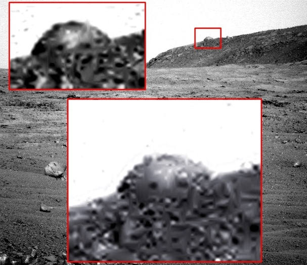 Una anterior anomalía descubierta en Marte en una fotografía del rover Curiosity. ¿La cúpula de otro templo enterrado hoy en día?