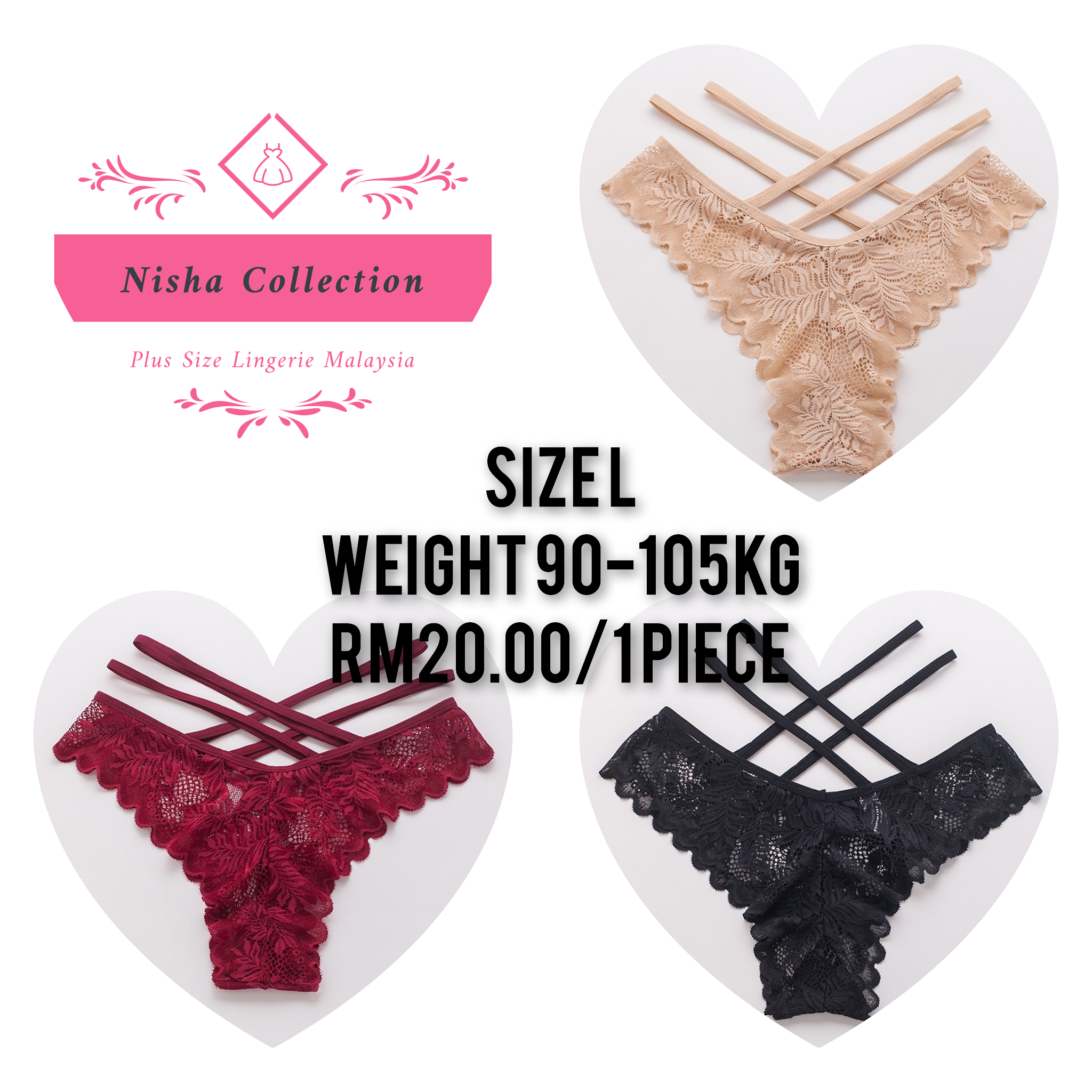 Claire Hula hop Forgænger Malaysia's Plus Size Lingerie & Sexy Lingerie Store (S To 10XL): Plus Size  Panties | Plus Size Thongs | Plus Size G-strings | Plus Size Garters