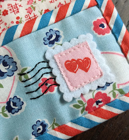 Tinkandstitch Sewing Kit by Heidi Staples of Fabric Mutt featuring Love Letters fabric by the Cottage Mama for Riley Blake Designs