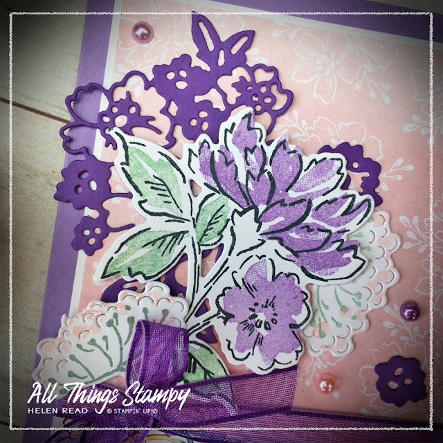 Hand Penned Petals Stampin Up card