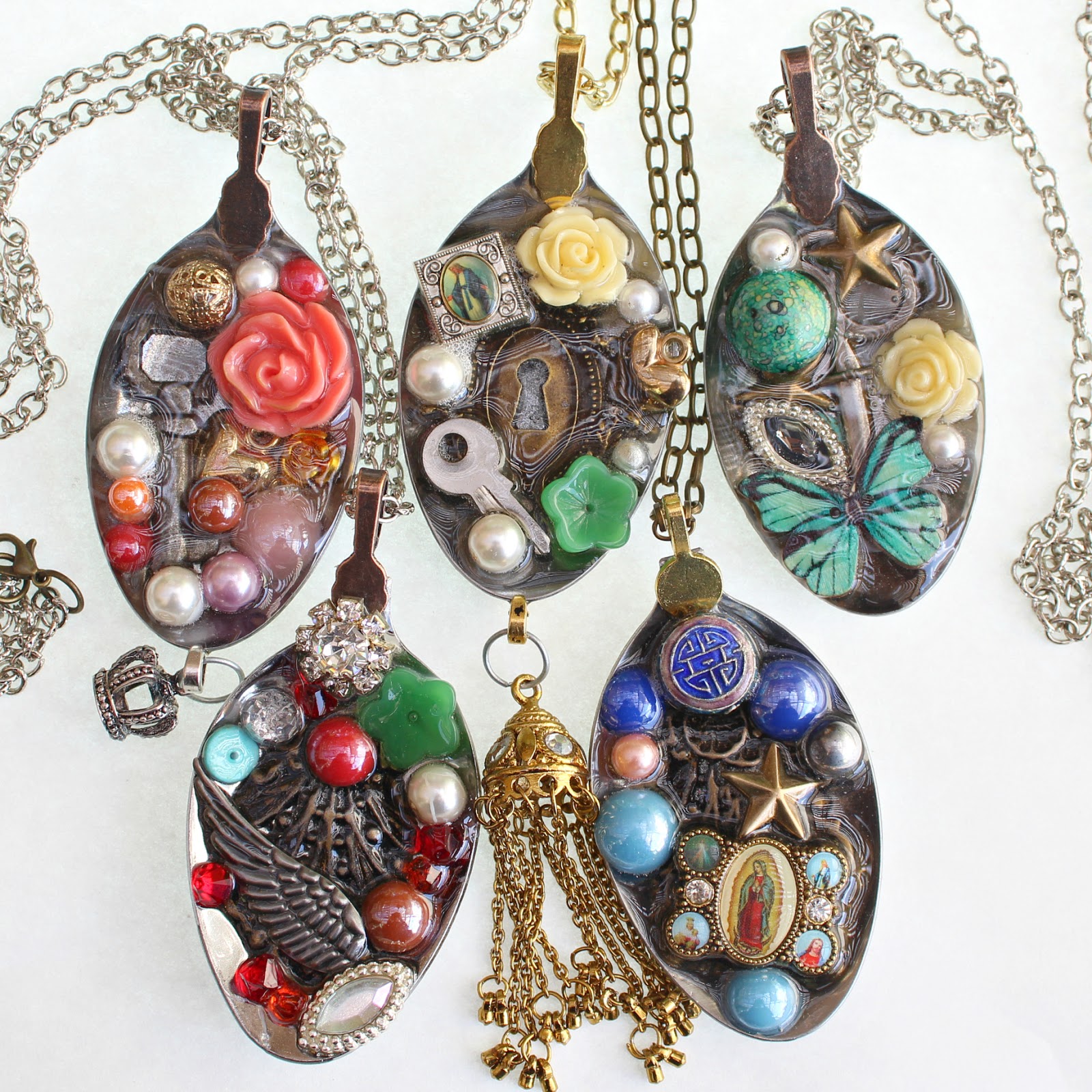 Mark Montano Resin Filled Spoon Jewelry