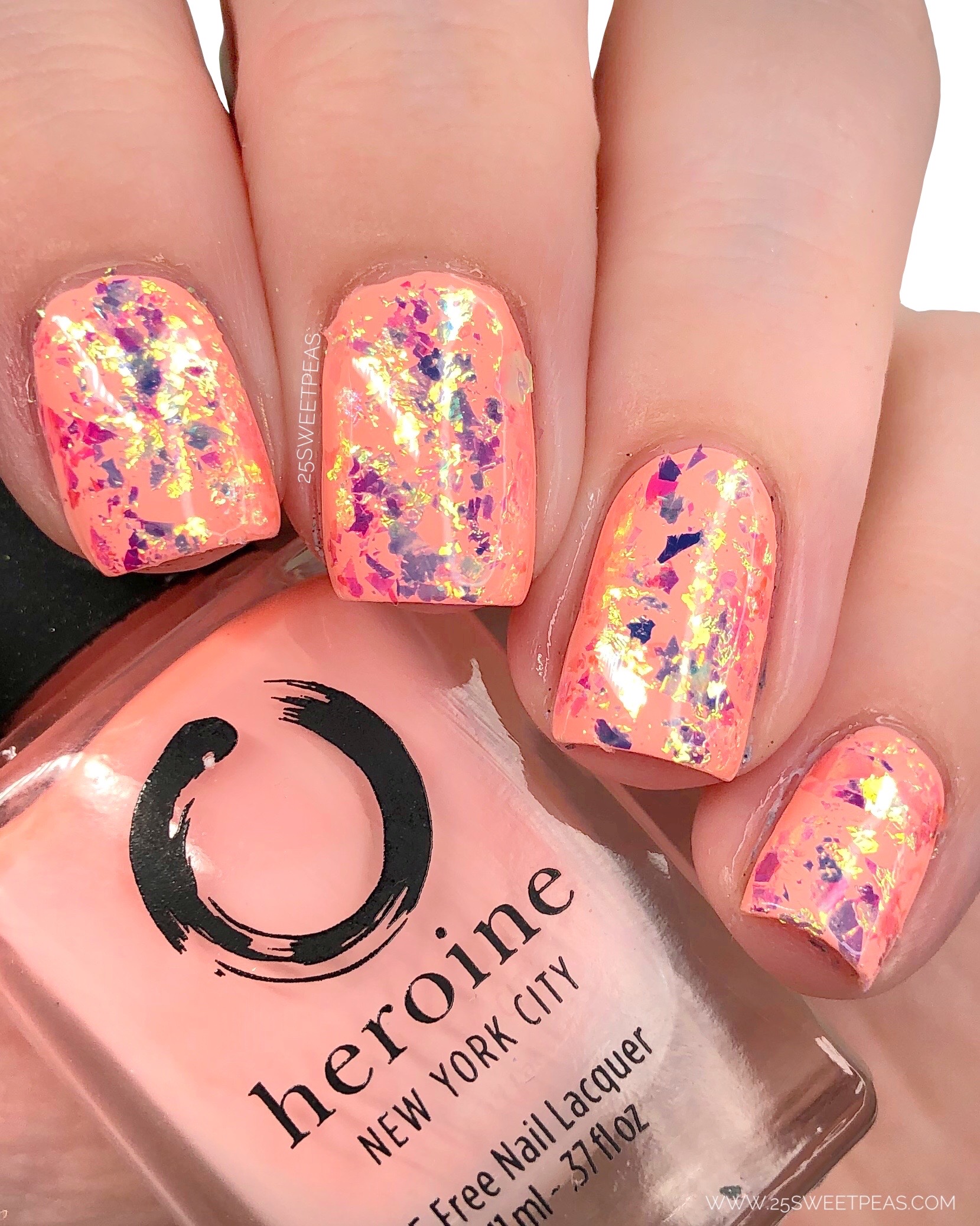 Trying Whats Up Nails Aurora Supreme Flakies — 25 Sweetpeas