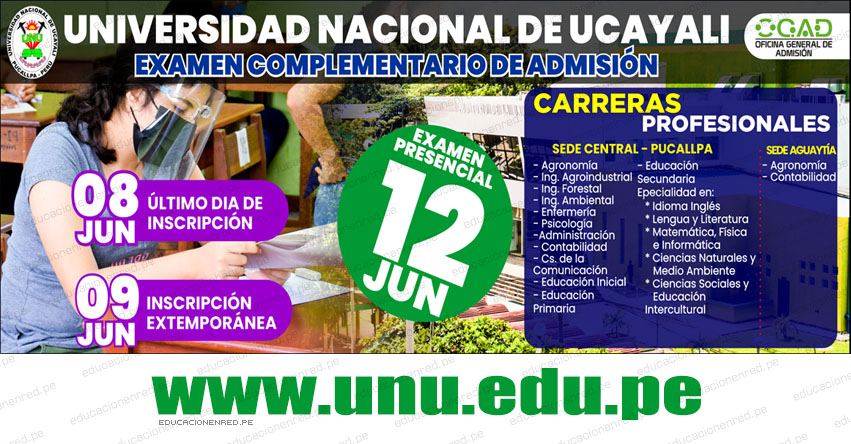 Resultados Examen UNU 2021 (Sábado 12 Junio) Lista de Ingresantes Admisión Complementario - Pucallpa - Aguaytia - Universidad Nacional de Ucayali - www.unu.edu.pe Resultados Examen UNU 2021 (Sábado 12 Junio) Lista de Ingresantes Admisión Complementario - Pucallpa - Aguaytia - Universidad Nacional de Ucayali - www.unu.edu.pe