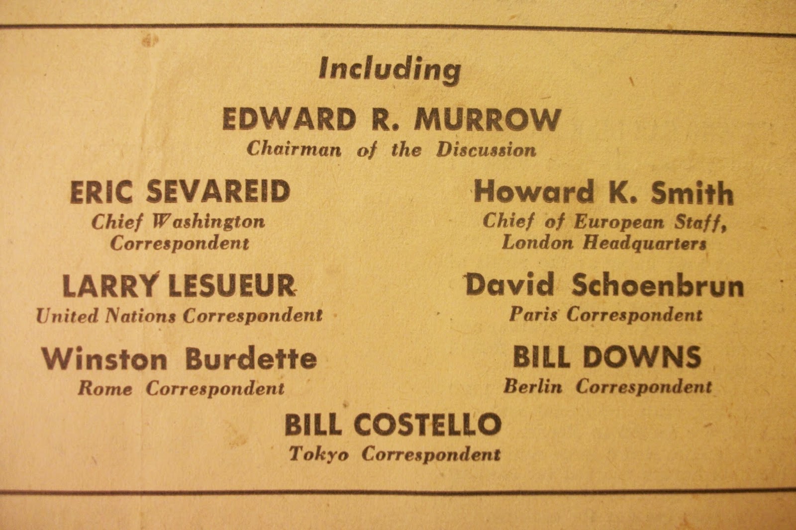 1950. The CBS News Mid-Century Roundup