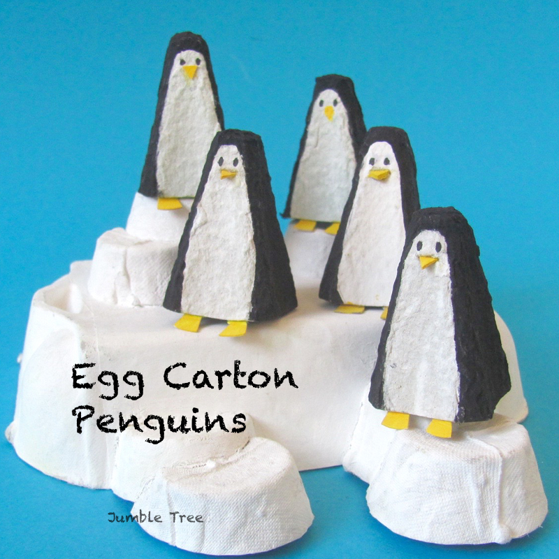 Jumble Tree Egg carton penguins