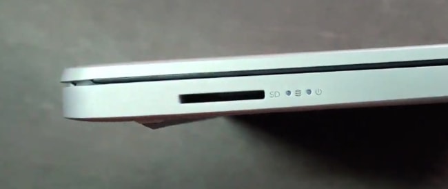 Ports on the left side of this laptop.