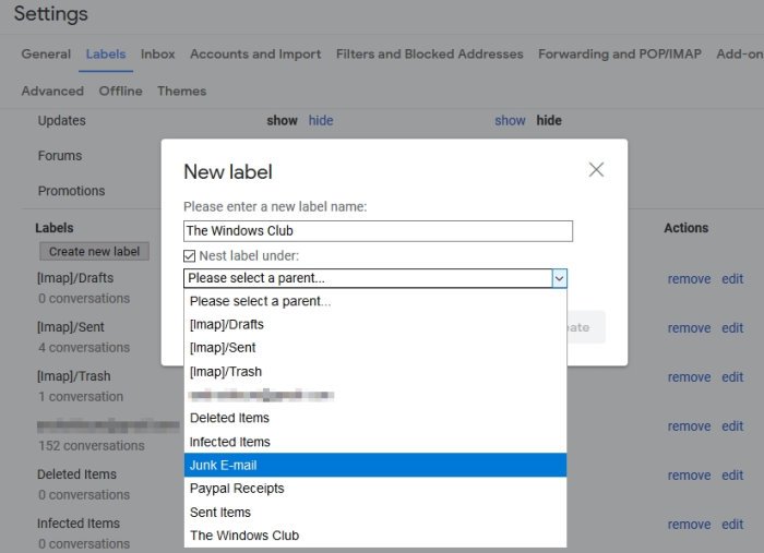 Comment créer un nouveau dossier ou une nouvelle étiquette dans Gmail