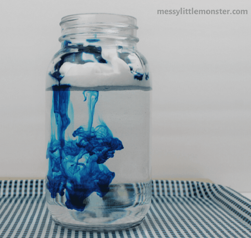 rain cloud in a jar experiment
