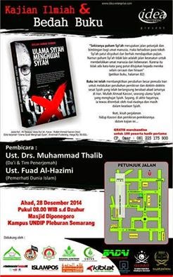 Hadirilah Kajian Ilmiah & Bedah Buku "Ulama Syiah Menghujat Syiah" di Kampus UNDIP Semarang