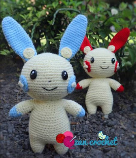 PATRON GRATIS PLUSLE Y MINUN | POKEMON AMIGURUMI 40686