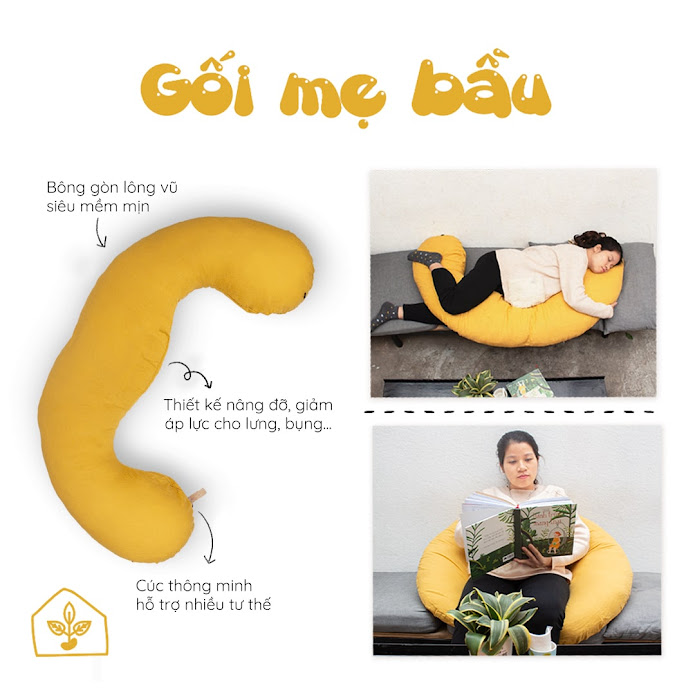 [A159] Mẹ bầu không còn khó ngủ với gối dành cho bà bầu này