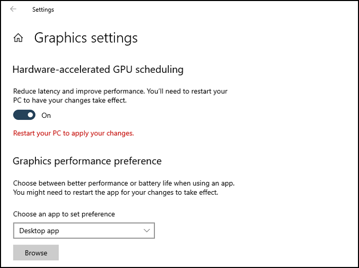 Aceleración GPU Windows 10
