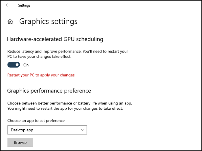 Accélération GPU Windows 10