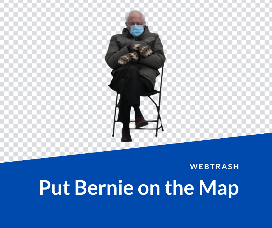 Put Bernie Anywhere | Bernie Sanders auf jedem Ort der Welt rumsitzen lasse
