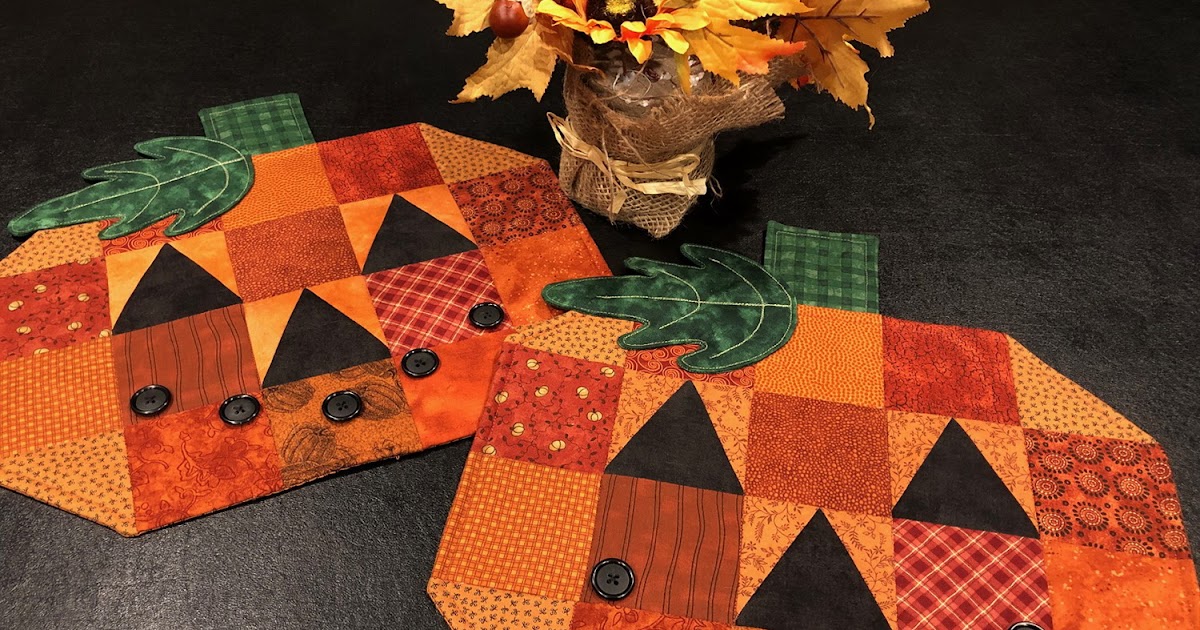 MooseStash Quilting Pumpkin Patch Placemats