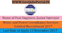 Water and Power Consultancy Services Limited Recruitment 2017– 14 Engineer, Junior Surveyor