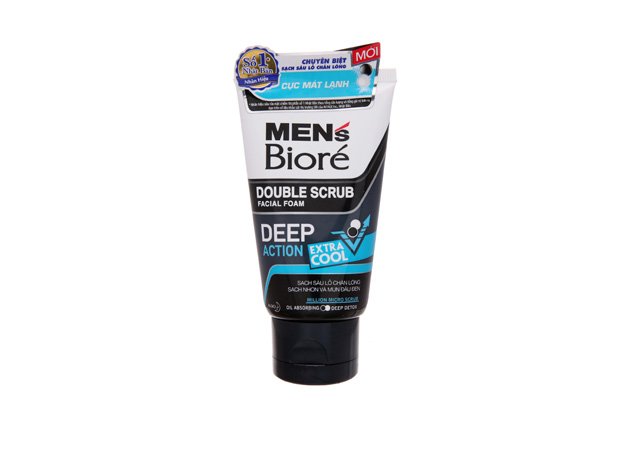 sua rua mat danh cho nam Biore For Men - Men’s Biore Double Scrub Deep Action Extra Cool