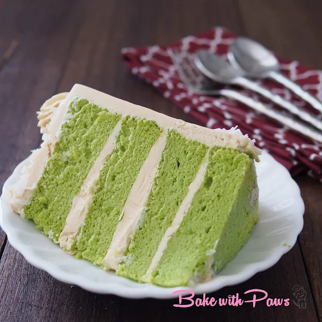 Pandan Cake with Gula Melaka Buttercream