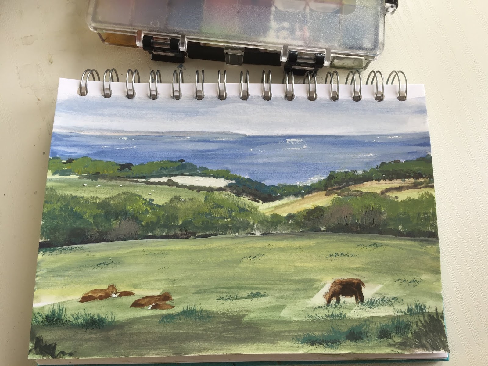 Ann Hyde Painting on location