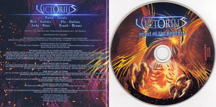 VICTORIUS - Heart Of The Phoenix (2017) booklet