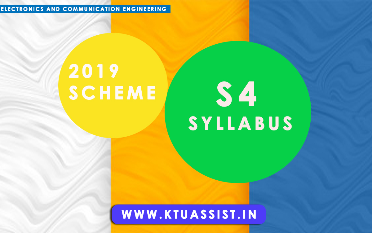 KTU S4 ELECTRONICS AND COMMUNICATION ENGINEERING SYLLABUS 2019 SCHEME