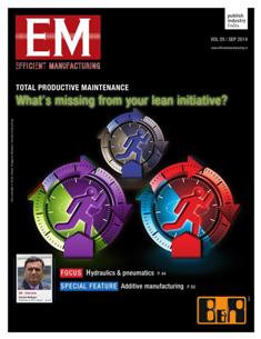 EM Efficient Manufacturing - September 2014 | TRUE PDF | Mensile | Professionisti | Tecnologia | Industria | Meccanica | Automazione
The monthly EM Efficient Manufacturing offers a threedimensional perspective on Technology, Market & Management aspects of Efficient Manufacturing, covering machine tools, cutting tools, automotive & other discrete manufacturing.
EM Efficient Manufacturing keeps its readers up-to-date with the latest industry developments and technological advances, helping them ensure efficient manufacturing practices leading to success not only on the shop-floor, but also in the market, so as to stand out with the required competitiveness and the right business approach in the rapidly evolving world of manufacturing.
EM Efficient Manufacturing comprehensive coverage spans both verticals and horizontals. From elaborate factory integration systems and CNC machines to the tiniest tools & inserts, EM Efficient Manufacturing is always at the forefront of technology, and serves to inform and educate its discerning audience of developments in various areas of manufacturing.