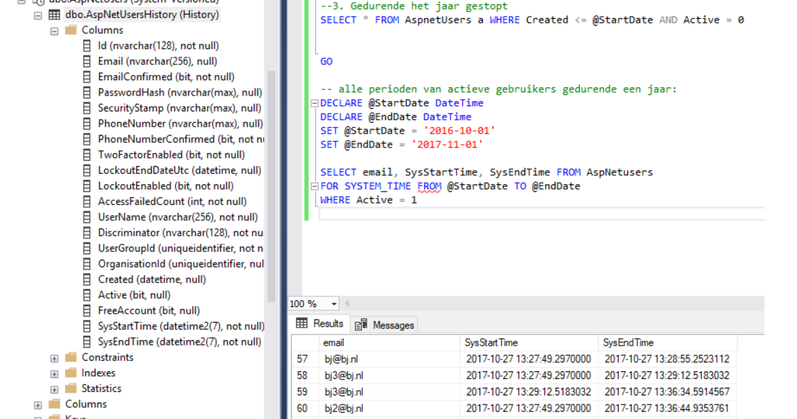 Project Hours Development Blog: SQL temporal tables to collect invoice ...