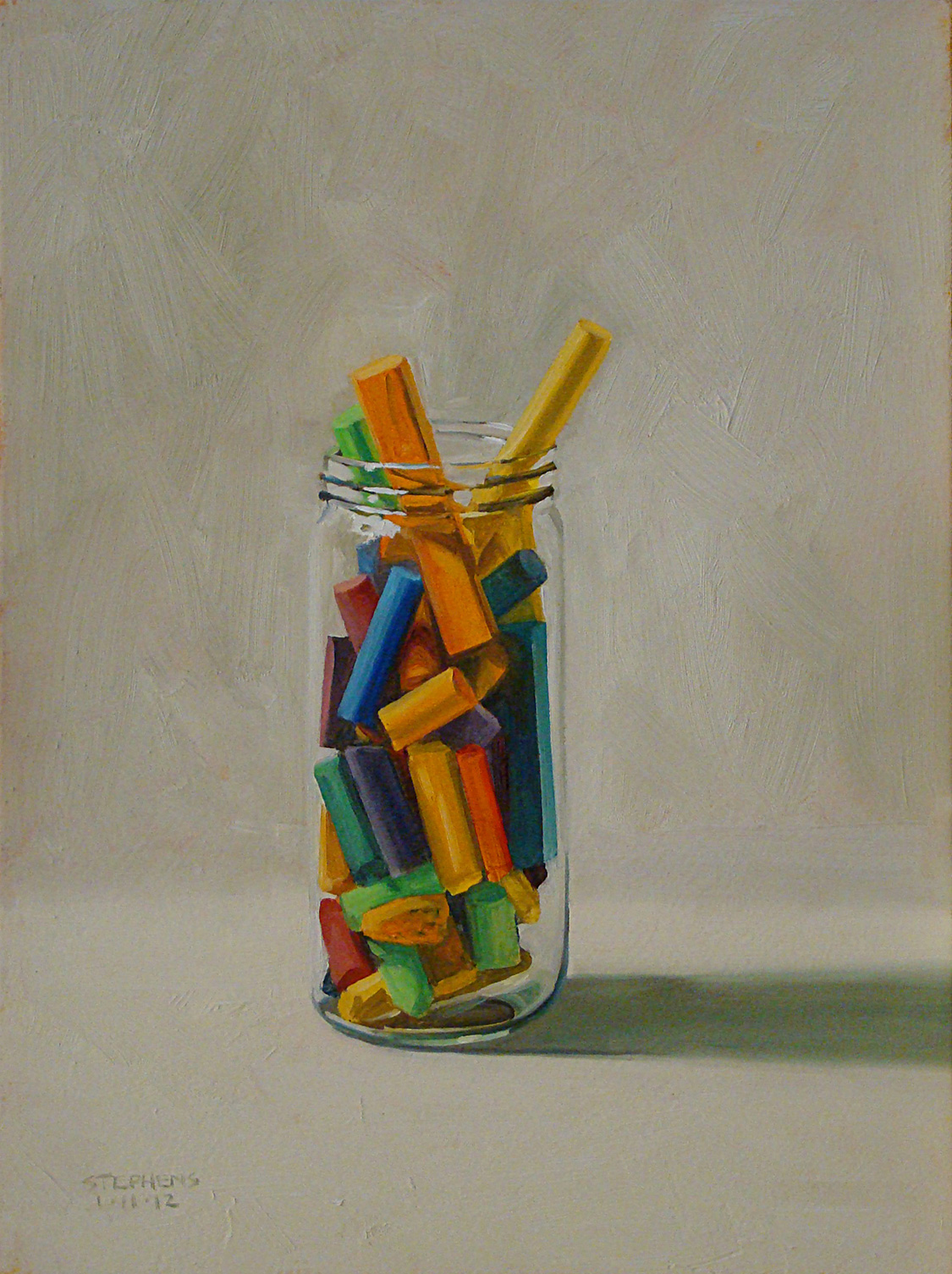 Daily Painting pastel jar 9x12