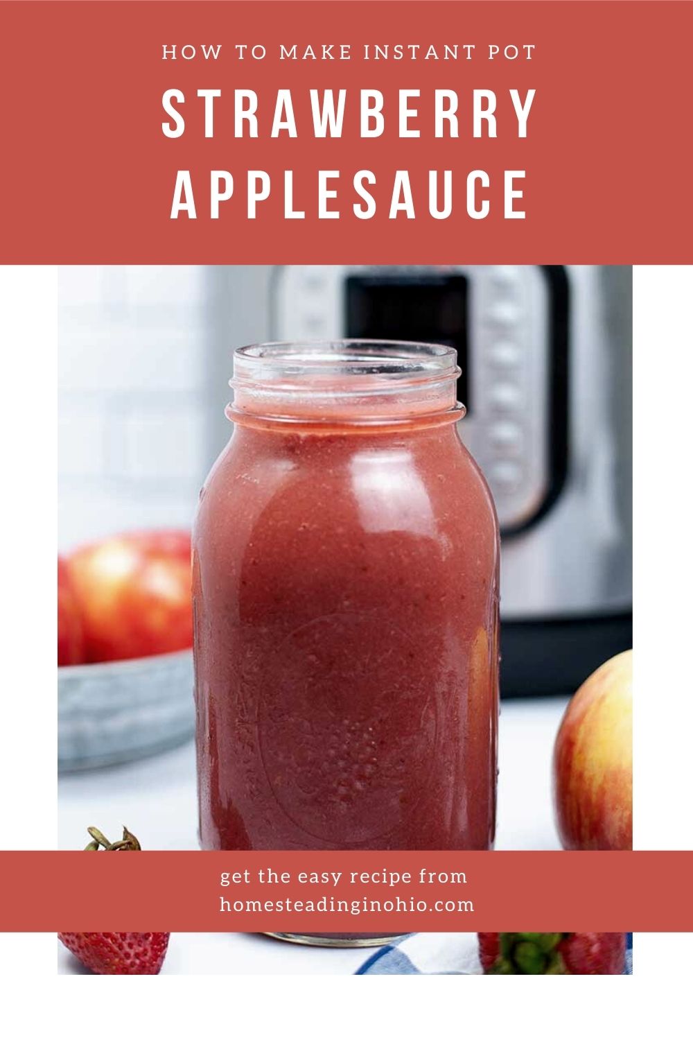 Homemade Applesauce With Strawberries (Instant Pot, Crock Pot, or Stove