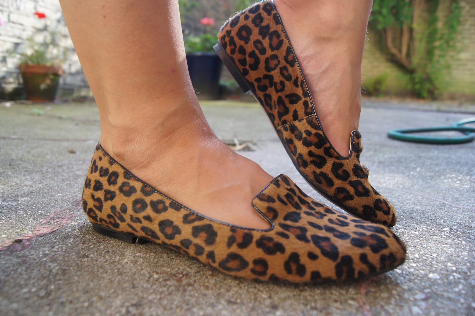 clarks leopard print loafers